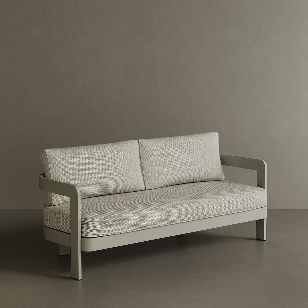 N3 Taupe Three Seater Sofa Pearl Herringbone