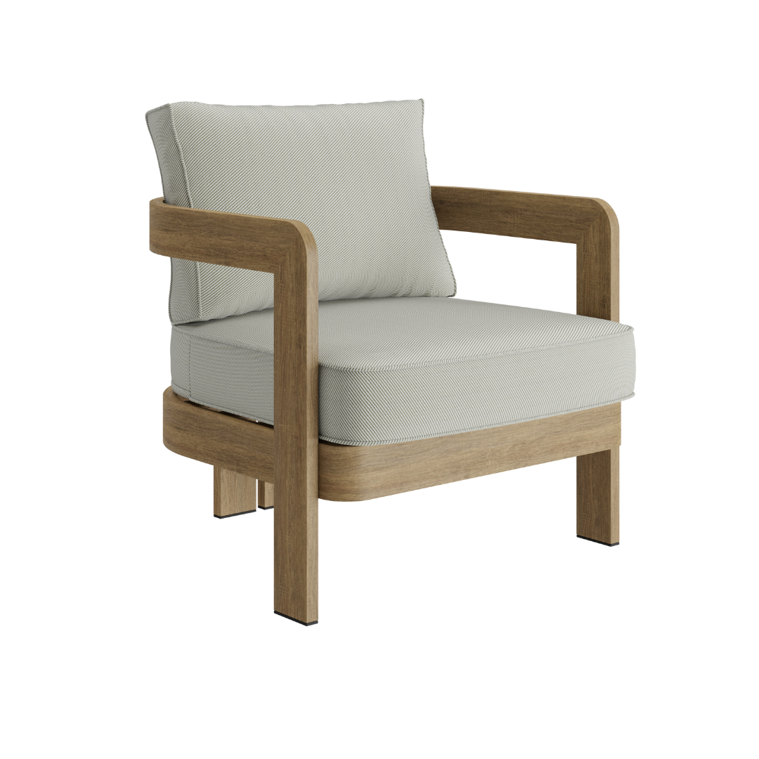 N3 Oak Lounge Chair Sage Twill - Image 4